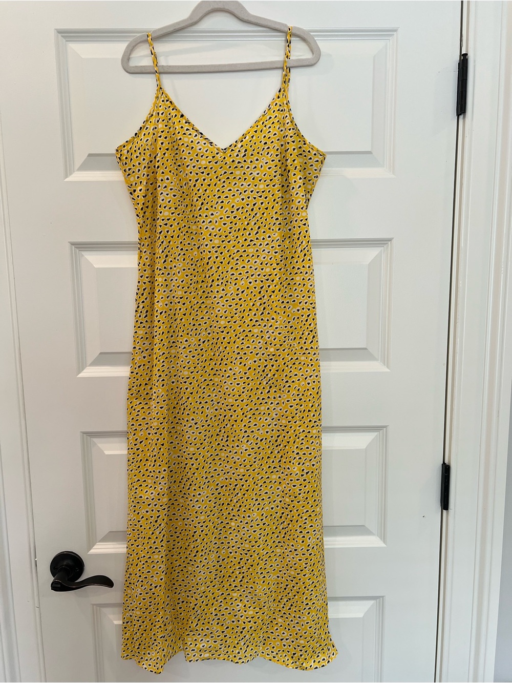 DVF Diane von Furstenberg Yellow Printed Cotton Slip Midi Dress 10 - Picture 10 of 10